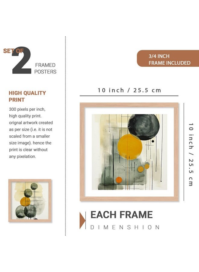 walllane - Beige Colour Art Painting For Living Room Bedroom Office | Nature Painting With Frame | Painting For Wall Decoration (10 Inch x 13 Inch) Set 4 Cate- 019 - Image 4