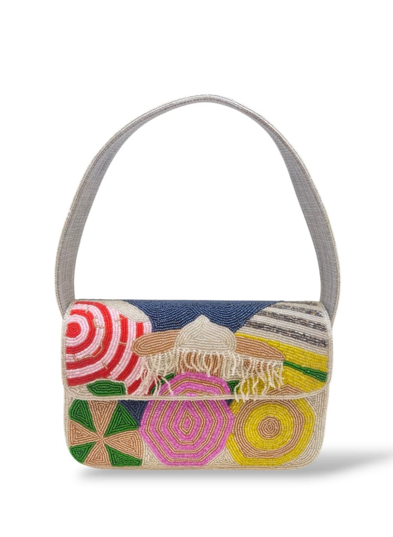 أركاد حقيبة كتف مطرزة يدوياً من أركاد – تطريز متعدد الألوان بتصميم أنيق - Image 1