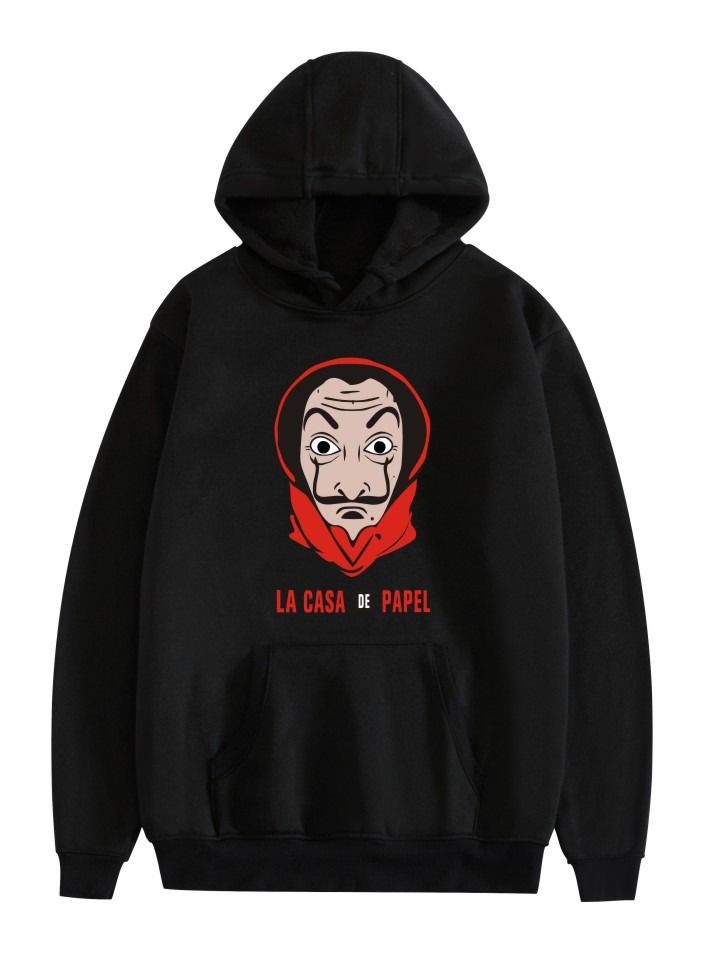 Printed Casual Men's and Women's Loose Sweater Hoodie 3XL  - Image 1