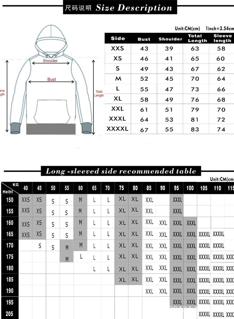 Printed Casual Men's and Women's Loose Sweater Hoodie 3XL  - Image 2