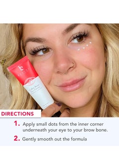 Beauty by Earth Beauty by Earth Caffeine Eye Cream for Puffiness & Bags Under Eyes - USA Made with Natural & Organic Ingredients, Under Eye Cream for Dark Circles with Glycerin & Vitamin E, Brightens & Refreshes  - Image 2
