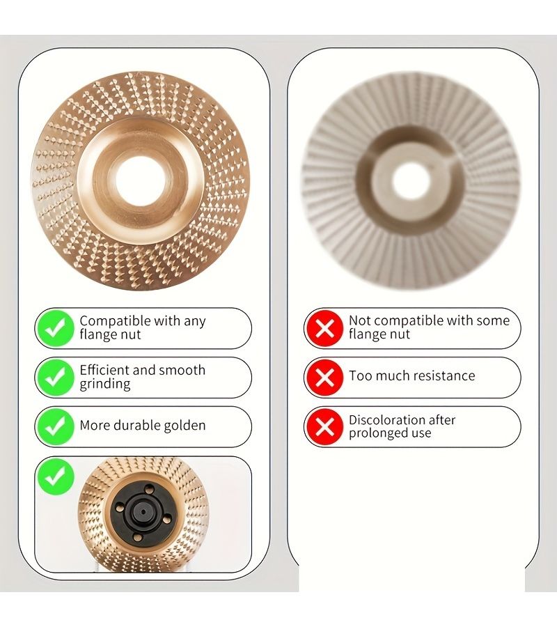 3pcs 4 Inch Wood Shaping Disc For Angle Grinder With 7/8 Arbor - Image 5