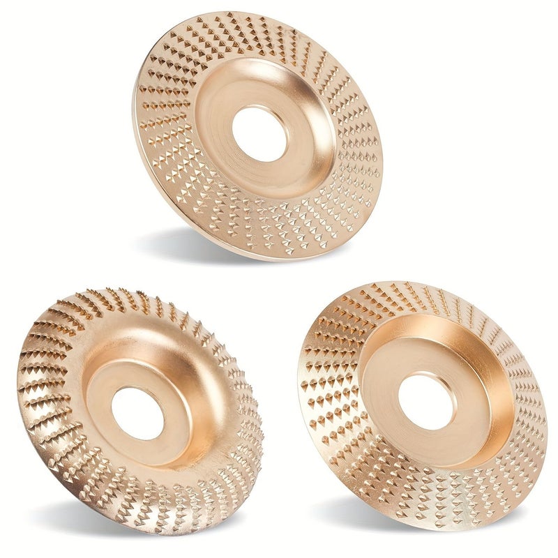3pcs 4 Inch Wood Shaping Disc For Angle Grinder With 7/8 Arbor - Image 1