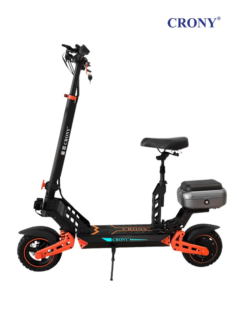 Crony D2 PRO Max Speed 70KM/H E-Scooter,1500W Brushless Motor 48V 15Ah Battery, Long Range 20-40KM, Foldable Off-Road Electric Scooter for Adults, Dual Suspension, Front Disc & Rear Power-Off Brake, Aluminum Frame, Portable Heavy-Duty Commuter Scooter, All-Terrain, LED Headlights, 120KG Load, Urban Mobility, Durable Senior & adults Electric Skateboard Scooter - Image 2