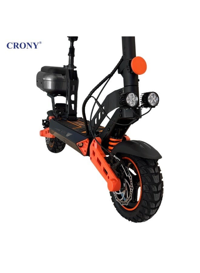 Crony D2 PRO Max Speed 70KM/H E-Scooter,1500W Brushless Motor 48V 15Ah Battery, Long Range 20-40KM, Foldable Off-Road Electric Scooter for Adults, Dual Suspension, Front Disc & Rear Power-Off Brake, Aluminum Frame, Portable Heavy-Duty Commuter Scooter, All-Terrain, LED Headlights, 120KG Load, Urban Mobility, Durable Senior & adults Electric Skateboard Scooter - Image 5