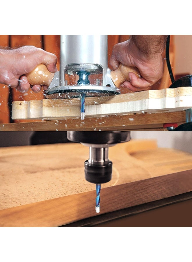 Upcut Spiral Flush Trim Router Bit, 1/4 Inch Shank Solid Carbide Flush Trim Router Bits Spiral with Nano Coated (1/4" Shank Up-Cut) - Image 5