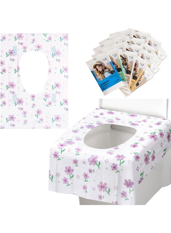 ECVV ECVV 20 Pack Disposable Toilet Seat Covers - Extra Large & Waterproof - Perfect for Kids Adults & Potty Training - Individually Wrapped for Travel & Public Restrooms(16.5”x23.6”)  - Image 1