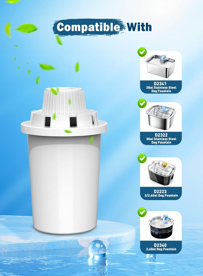petnf Dog Water Fountain Filters Replacement 4 Packs for PETNF 3 Gal Stainless Steel Cat Pet Water Fountain, 7-Layer Human-Grade Vertical Filtration Replacement Filters for D2341/D2223/D2322/D2340 Models - Image 3
