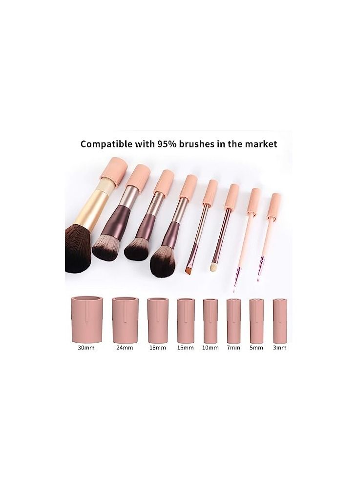 ORiTi Upgraded Makeup Brush Cleaner and Dryer Machine, Electric Cosmetic Automatic Brush Spinner with 8 Size Rubber Collars, Wash and Dry in Seconds, Deep Cosmetic Brush Spinner for Brushes - Image 2