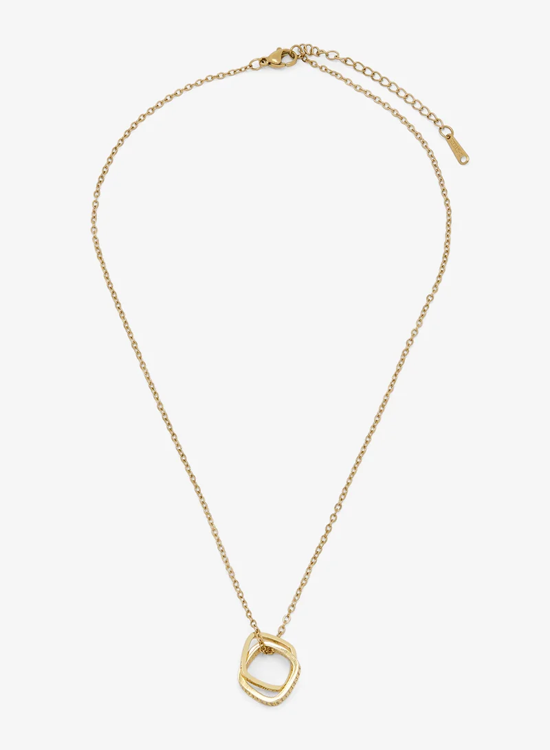 Interlocking Circle Pendant Necklace