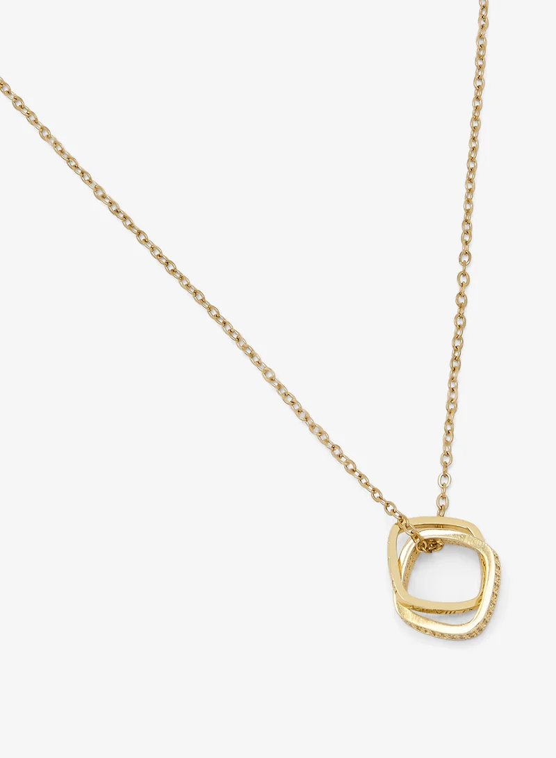 Seventy Five  Interlocking Circle Pendant Necklace for Men | Best Price UAE