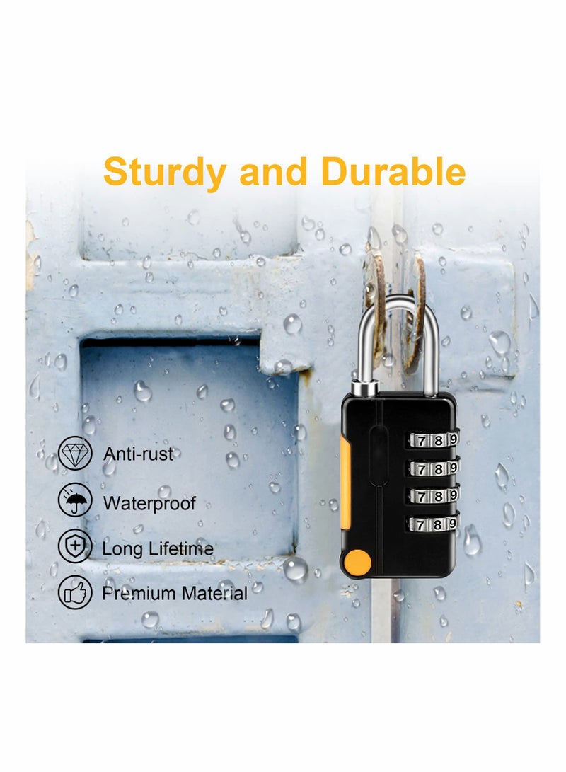 Combination Padlocks, Luggage Lock Suitcase Locks, 2 Pack Small Waterproof Padlocks, 4 Digit Code Security Locks for School Gym Locker, Gate, Shed, Tool Boxes, Fences - Image 3