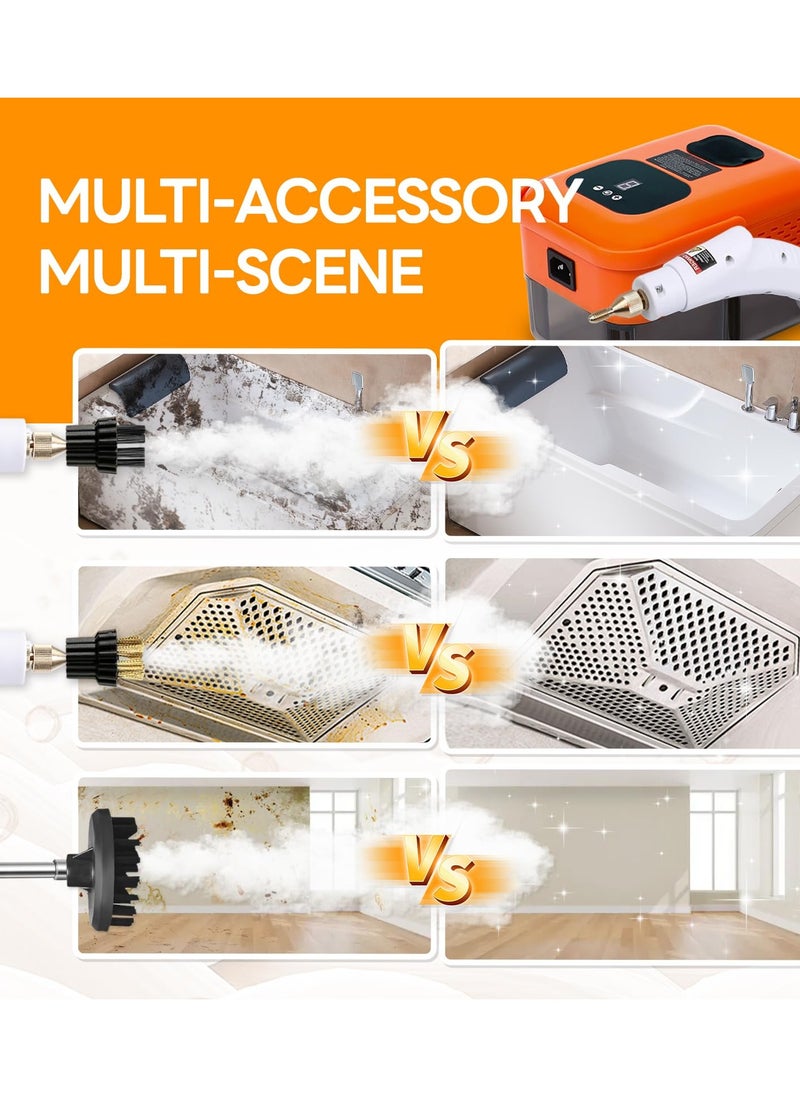 Joshberg Handheld Steam Cleaner, 2500W Pressurized Steamer for Cleaning with 14 Accessories, Multipurpose Steam Cleanr for Home Use, Home Floor Cleaning, Upholstery, Kitchen, Bathroom, Grout and Car  - Image 4