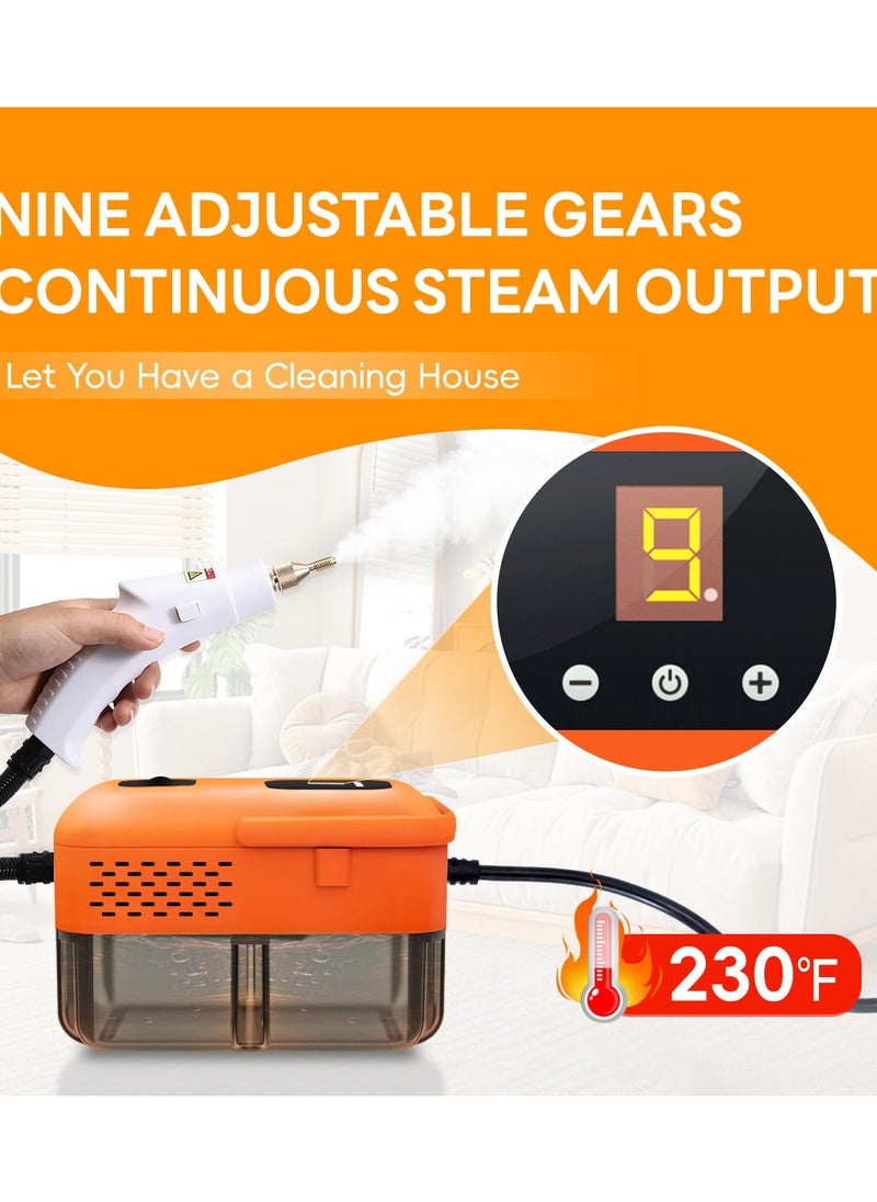 Joshberg Handheld Steam Cleaner, 2500W Pressurized Steamer for Cleaning with 14 Accessories, Multipurpose Steam Cleanr for Home Use, Home Floor Cleaning, Upholstery, Kitchen, Bathroom, Grout and Car  - Image 5