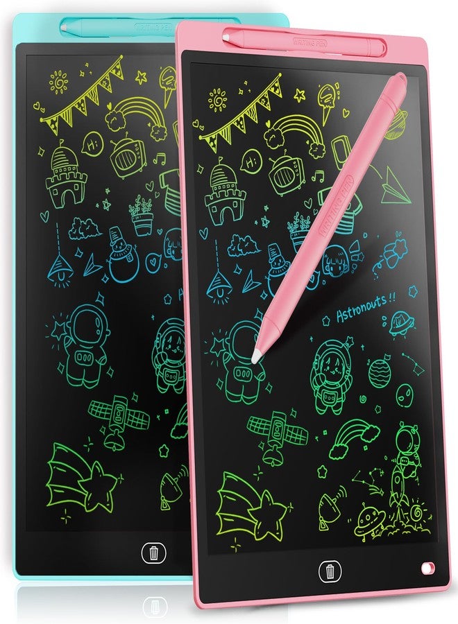 Genialba [2 Pack] Genialba LCD Writing Tablet 8.5-Inch Colorful Doodle Board, Toddler Learning Educational Toys Gifts for 3-8 Years Old Girls and Boys, Electronic Drawing Pad for Kids (Pink&Blue) - Image 1