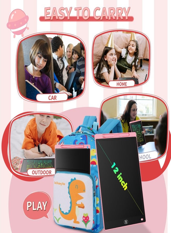 Genialba [2 Pack] Genialba LCD Writing Tablet 8.5-Inch Colorful Doodle Board, Toddler Learning Educational Toys Gifts for 3-8 Years Old Girls and Boys, Electronic Drawing Pad for Kids (Pink&Blue) - Image 4