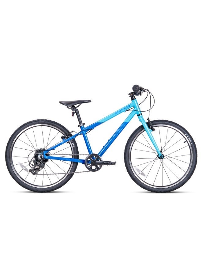 سبارتان دراجة سبارتان هايبرلايت 24" من الألمنيوم – إطار ألمنيوم 6061 فائق الخفة، نظام تروس شيمانو 8 سرعات، هندسة جيوتيك جونيور، فرامل جنوط تيكترو، إطارات 24×1.75، دراجة أطفال خفيفة الوزن | SP-3325-LB-24 - Image 2