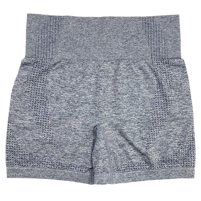 Generic Seamless Yoga Shorts Women High Waist Fit Grey