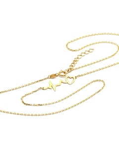 Gold Zone Real Gold Heart Beat Necklace  - Image 2
