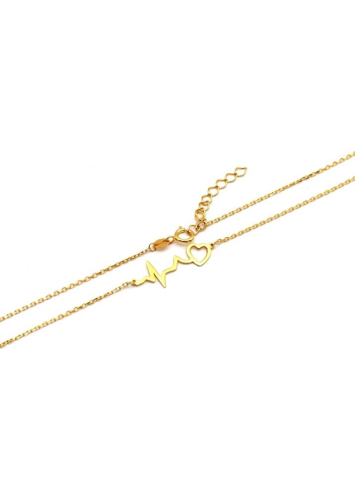 Gold Zone Real Gold Heart Beat Necklace - Image 5