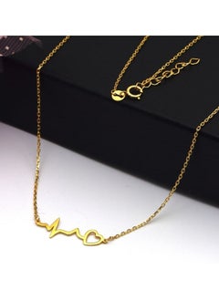 Gold Zone Real Gold Heart Beat Necklace  - Image 1