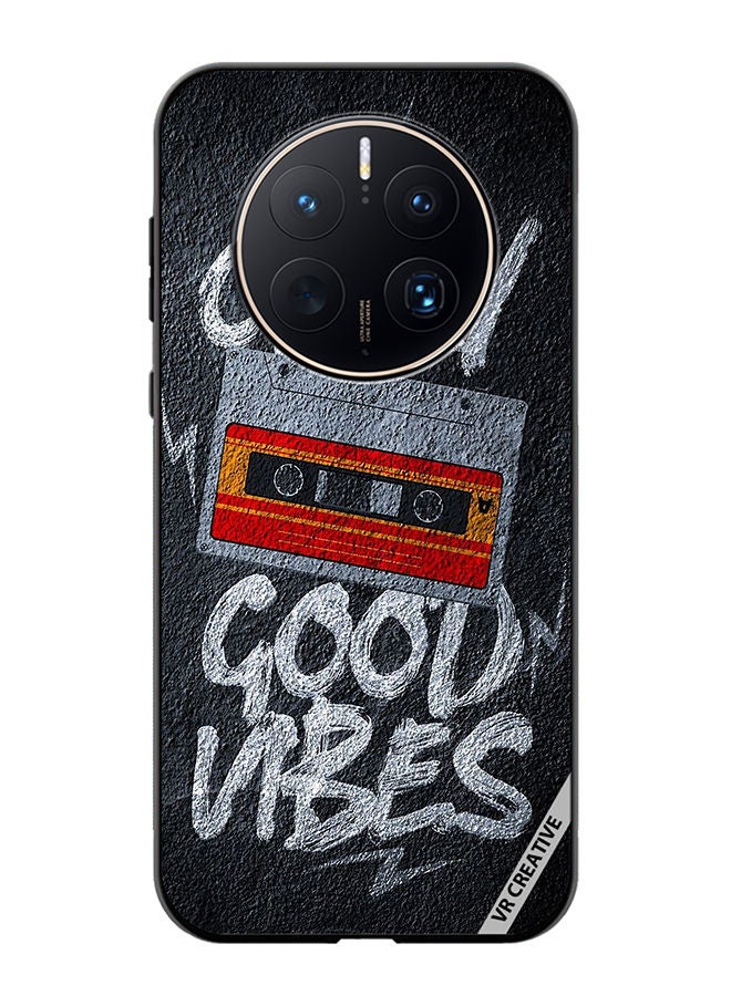 VR CREATIVE Protective Case Cover For Huawei Mate 50 Pro Only Good Vibes Design Multicolour - Image 1