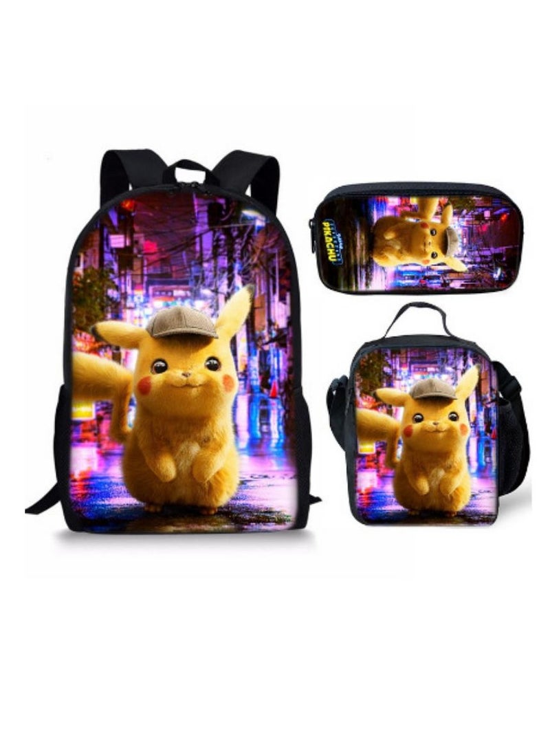 general 3-Piece Pokemon 3D Print Backpack Set - Image 1