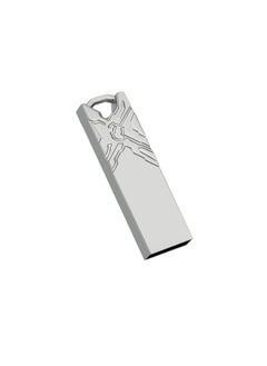 BURAQ Jg1 USB 2.0 High-Speed Metal Engraving Car USB Flash Drives, Capacity: 32GB(White)  - Image 1
