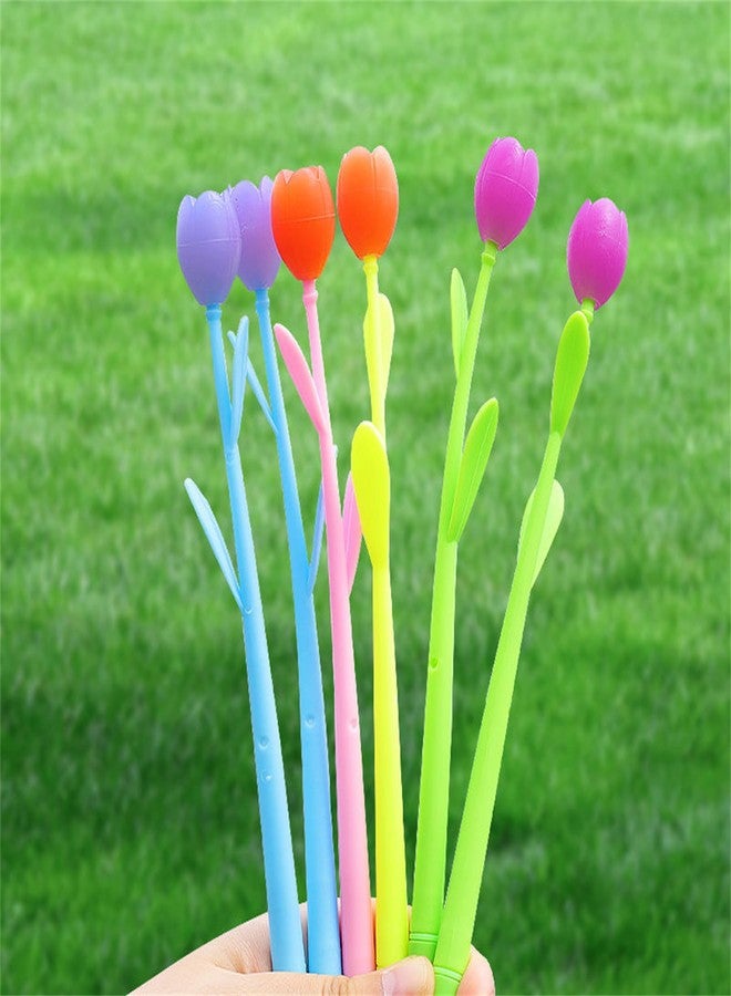 YYaaloa Color Changing Tulip Flower Pens 32pcs Novely Fun Tulip Gel Ink Pen Bulk for Birthday Party Office Presents (Tulip 32pcs) - Image 5