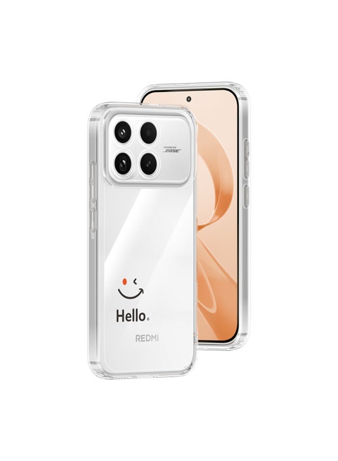 Purecolor Full-coverage Shockproof Ultra-thin Transparent Tpu Soft Case For Redmi K90, Skin-friendly Minimalist Uni Phone Case With Lens Protection - Smile