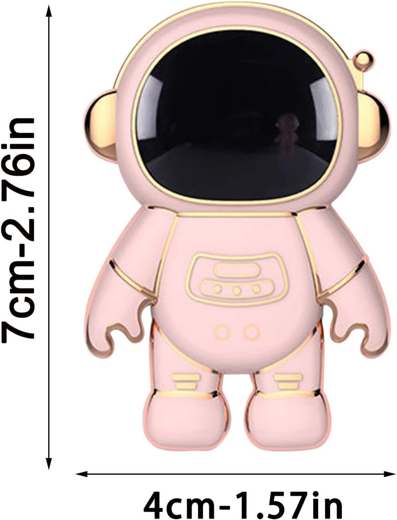 cheekyglo 6D Plating Astronaut Hidden Stand for iPhone, 2022 Phone Holder Finger Kickstand Cellphone Back Grip Foldable Cell Phone Stand for Desk Compatible with iPhone iPad Smartphones Tablets (Pink) - Image 5