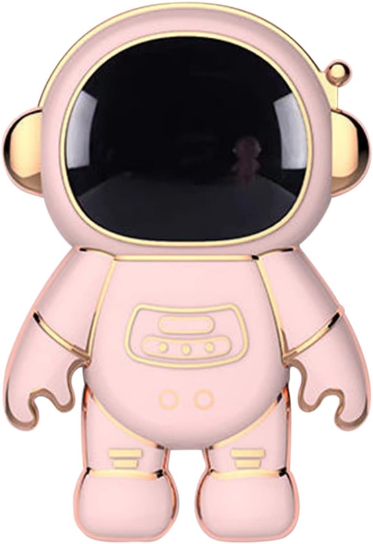 cheekyglo 6D Plating Astronaut Hidden Stand for iPhone, 2022 Phone Holder Finger Kickstand Cellphone Back Grip Foldable Cell Phone Stand for Desk Compatible with iPhone iPad Smartphones Tablets (Pink) - Image 1