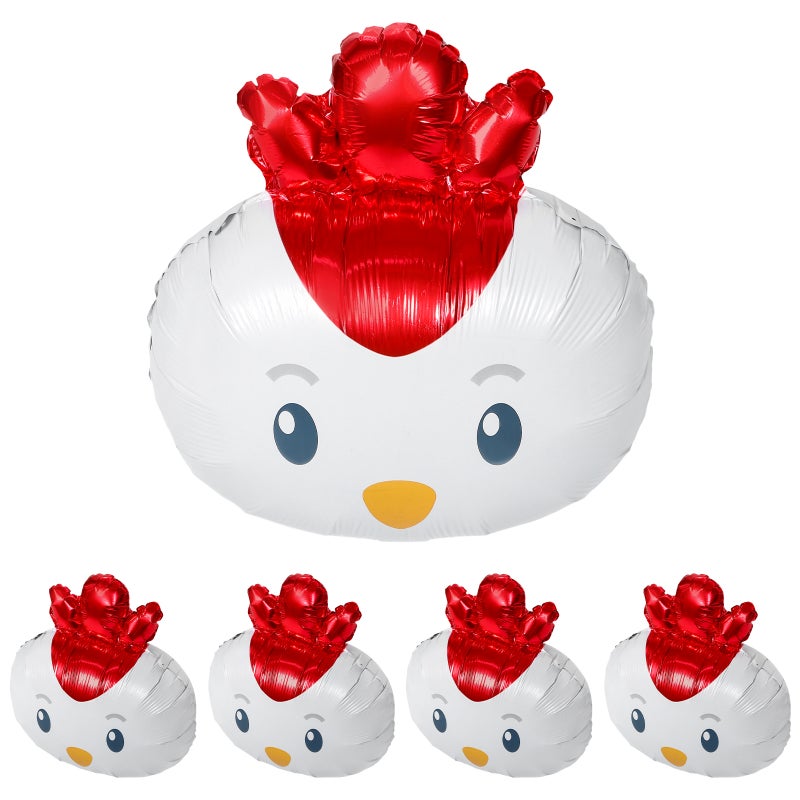 Adorable Chicken Shape Foil Balloon for Birthday Celebrations, Reusable and Sturdy - Image 1