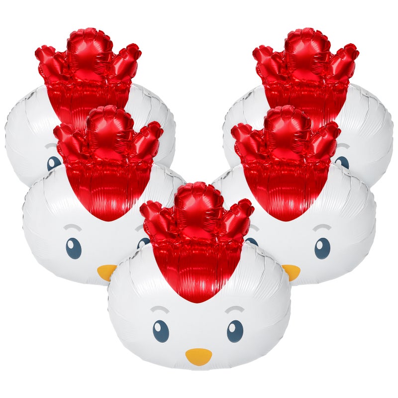 Adorable Chicken Shape Foil Balloon for Birthday Celebrations, Reusable and Sturdy - Image 5