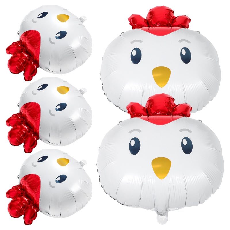 Adorable Chicken Shape Foil Balloon for Birthday Celebrations, Reusable and Sturdy - Image 4