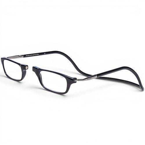 Clic Magnetic Reading Glasses Adjustable Neck Hanging Readers Secure Fit with Rigid Headband Original Long ML Black 150 - Image 1