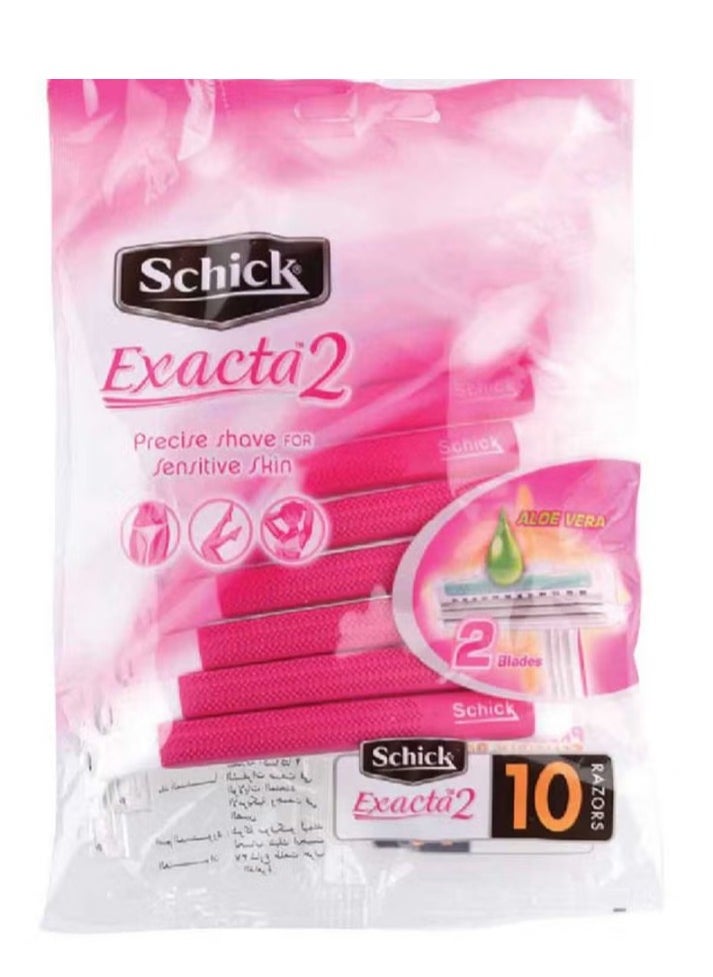 schick 10-Piece Exacta 2 Disposable Razors Set 