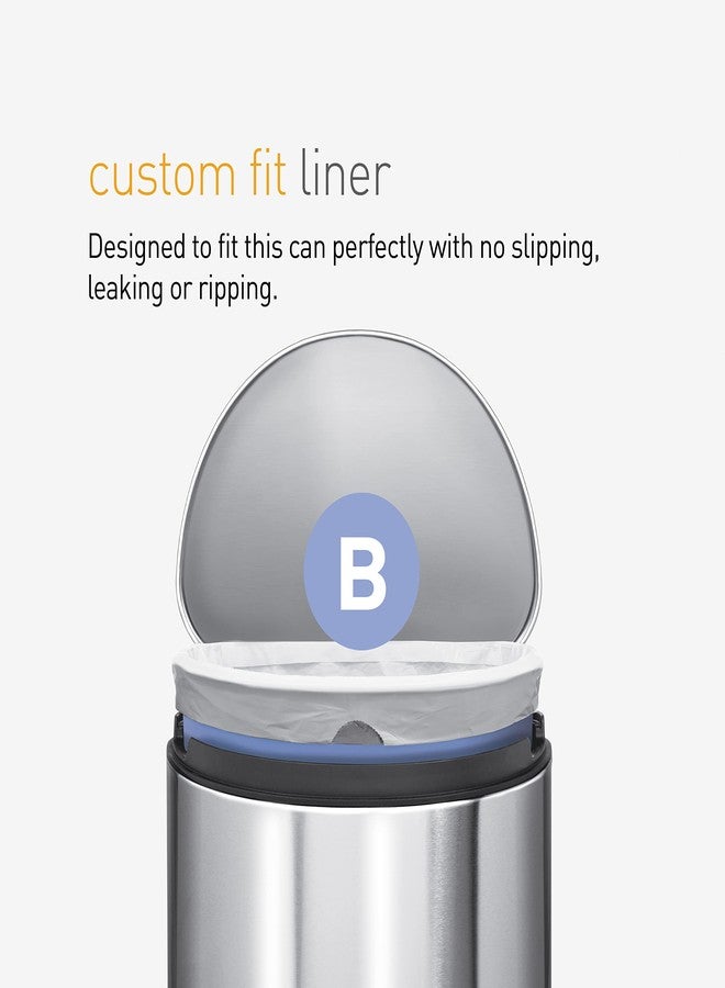 simplehuman Code B 90 Count, Dispenser Pack Custom Fit Liners, Drawstring Trash Bags, 6 Liter / 1.6 Gallon, White - Image 5