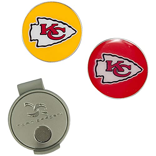 Team Effort Kansas City Chiefs Hat Clip & Ball Markers Set - Image 1