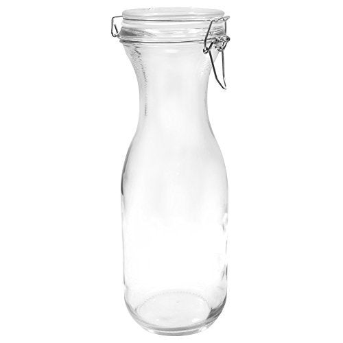 TableCraft RGC34 Cash & Carry Carafe, 34 oz., re-sealable, Silicone Seal, Glass, Transparent, 6 Each per case - Image 1