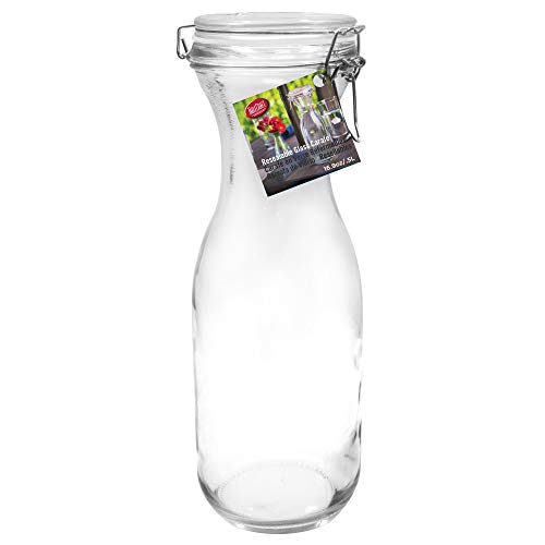 TableCraft RGC34 Cash & Carry Carafe, 34 oz., re-sealable, Silicone Seal, Glass, Transparent, 6 Each per case - Image 2