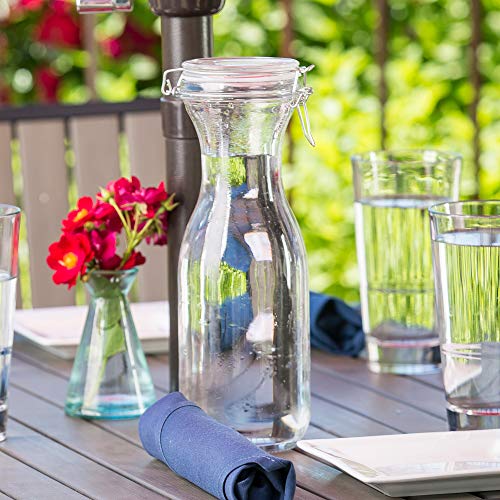TableCraft RGC34 Cash & Carry Carafe, 34 oz., re-sealable, Silicone Seal, Glass, Transparent, 6 Each per case - Image 3