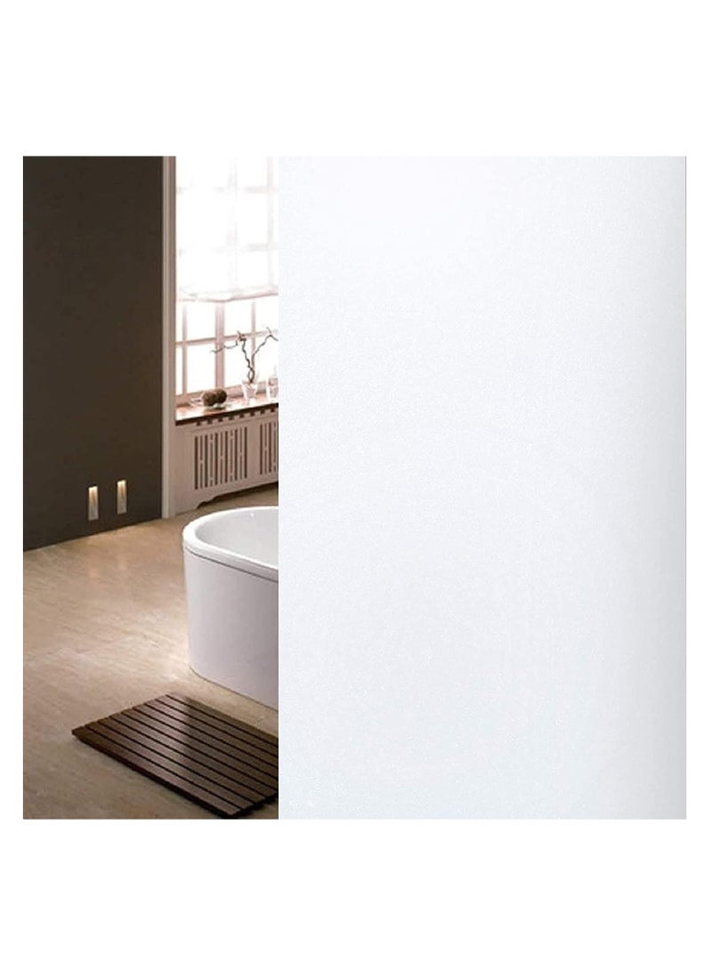 SYOSI فيلم نافذة خصوصية محفور - مظهر زجاج مصنفر - فيلم تجميد نافذة غير لاصق - مثالي للمنزل والمكتب - أبيض - الحجم: 23.6 × 78.7 بوصة - Image 1