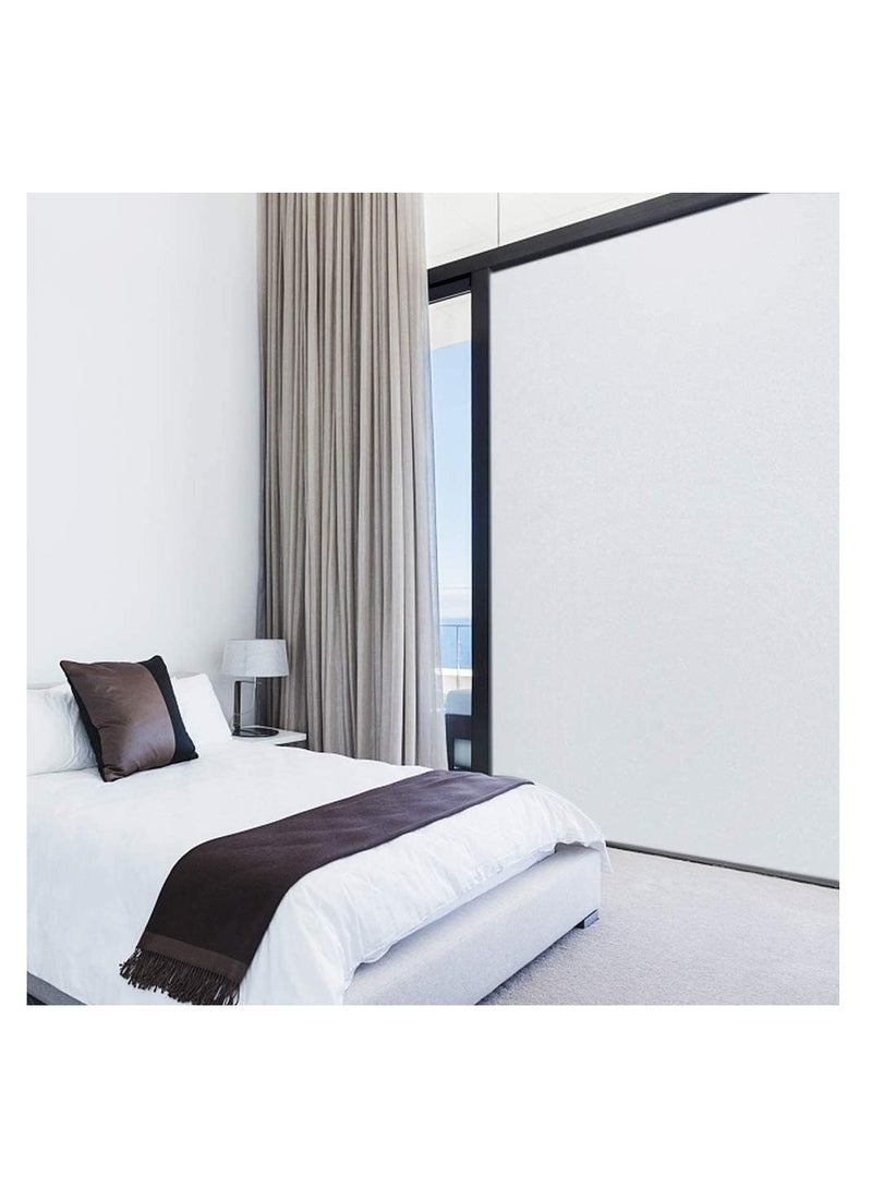 SYOSI فيلم نافذة خصوصية محفور - مظهر زجاج مصنفر - فيلم تجميد نافذة غير لاصق - مثالي للمنزل والمكتب - أبيض - الحجم: 23.6 × 78.7 بوصة - Image 5