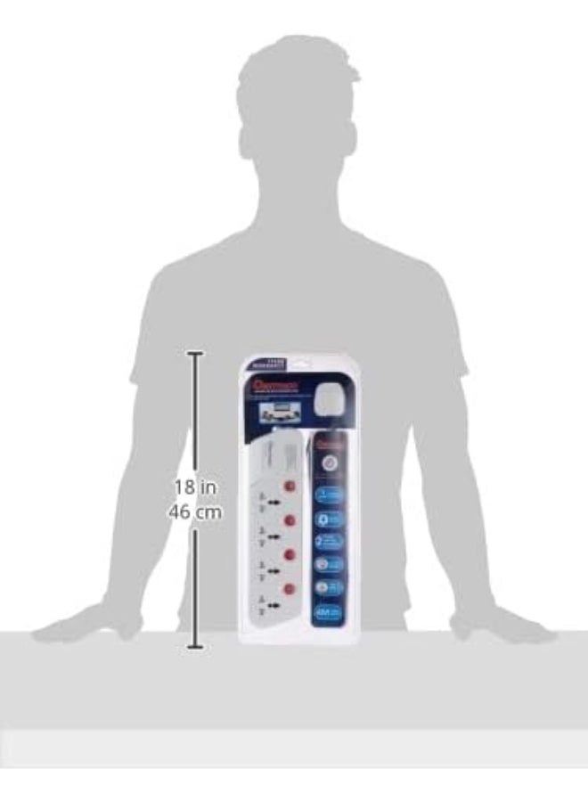 Oshtraco 4 Way Switch Extension Cord with 4 Meter Wire - Image 3