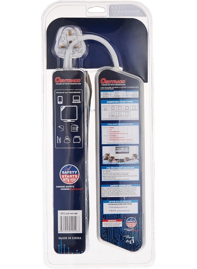 Oshtraco 4 Way Switch Extension Cord with 4 Meter Wire - Image 2