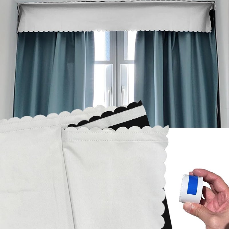 TAROTKIN Top of Curtain Light Blocker, Light Blocking Curtains Toppers Portable Blackout for Window, Easy to Cut and Install Without Turning Holes (59 x 16.9 in) - Image 1