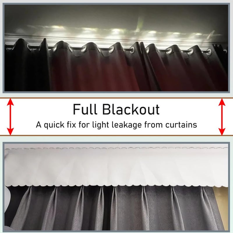 TAROTKIN Top of Curtain Light Blocker, Light Blocking Curtains Toppers Portable Blackout for Window, Easy to Cut and Install Without Turning Holes (59 x 16.9 in) - Image 2