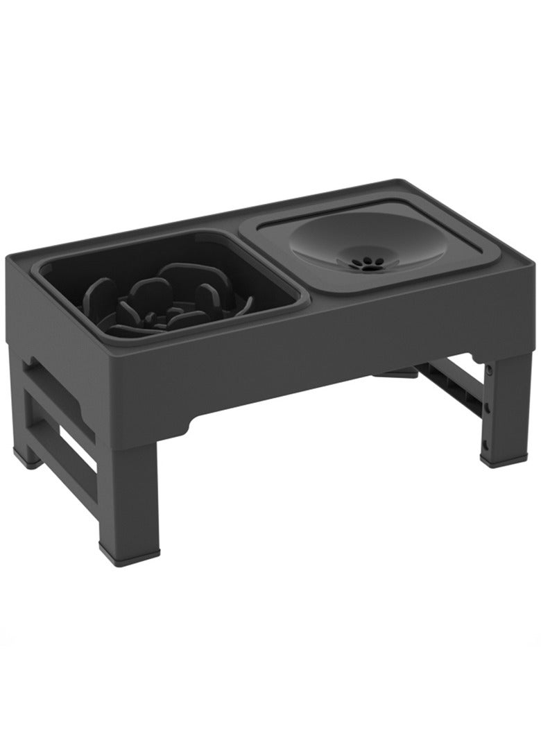 Generic Raised Dog Bowls Foldable 4 Height Adjustable Bowl Stand with Slow Feeder Bowl and Floating Water Bowl,Food Bowls Water Bowl for Large Medium Small Dogs  - Image 1