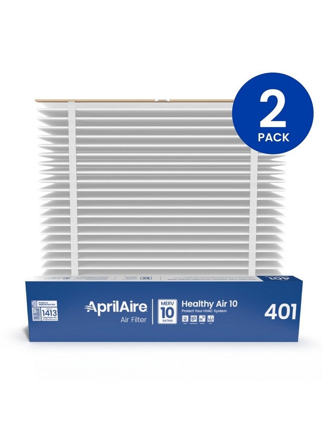 Aprilaire AprilAire 401 Replacement Furnace Filter for AprilAire 2400, Space-Gard 2400 Whole-House Air Purifiers - MERV 10, 16x25x6 Air Filter (Pack of 2)  - Image 2
